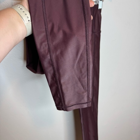Sweaty Betty High Shine High Waist 7/8 Leggings Burgundy Wine Red - Picture 7 of 11
